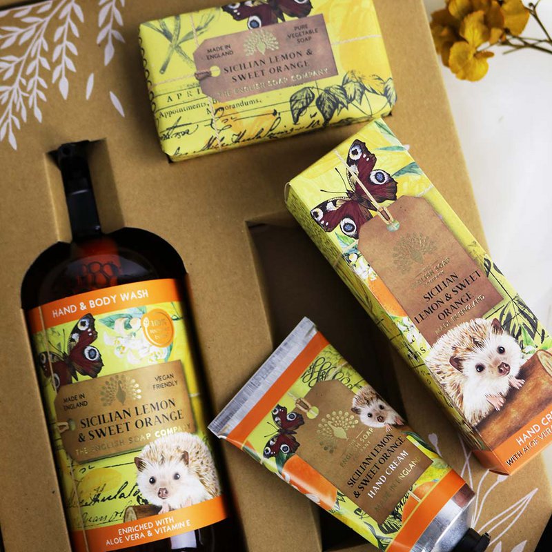 JABÓN INGLÉS C° Manos y Cuerpo - Set de Regalo - Limón y Naranja