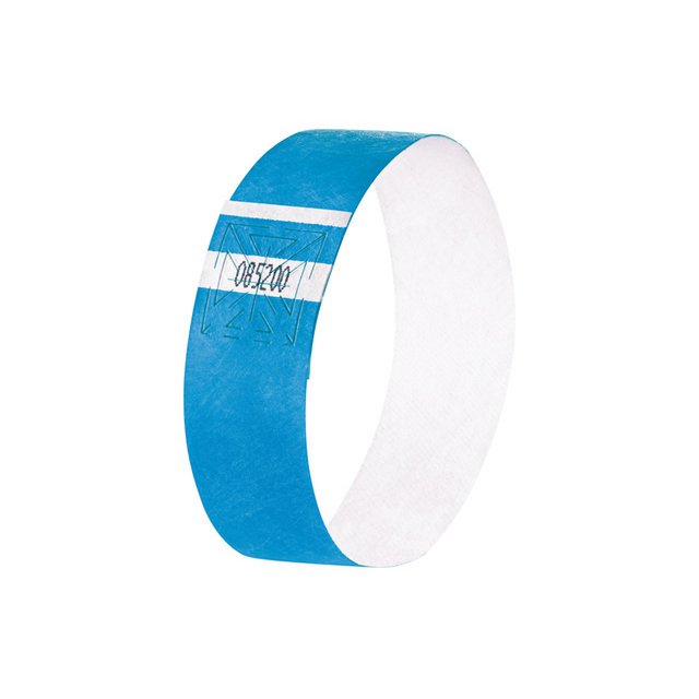 Braccialetti per eventi Sigel super soft 255x25mm blu neon 120 pz. incl. etichette