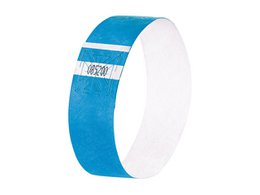 Bracelets événementiels Sigel super soft 255x25mm bleu néon 120 pcs. y compris étiquettes