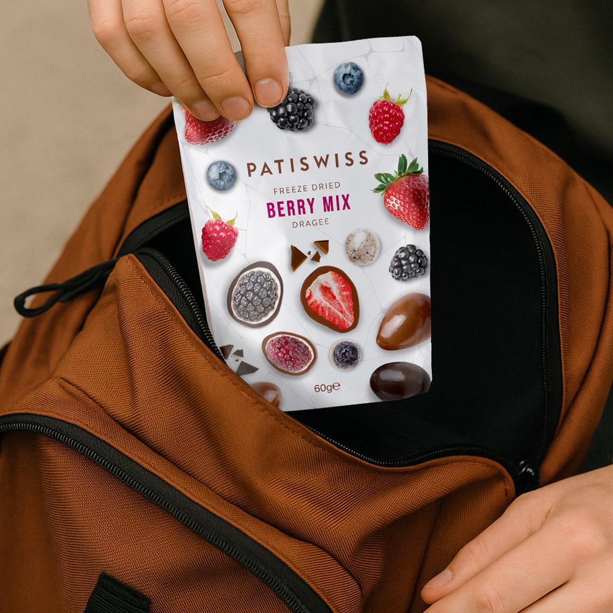 Berry Mix Schokoladenbeschichtete gefriergetrocknete Dragee
