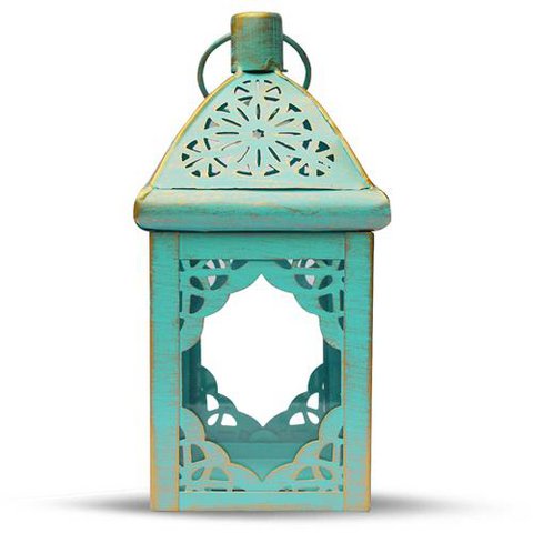 Lantern Oriental Chique Gold / Turquoise 21 cm