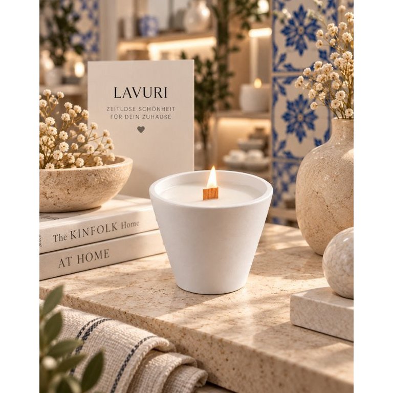 LAVURI SWING Candle CUP – Ręcznie robiona świeca z wosku sojowego Cocos Vanilla