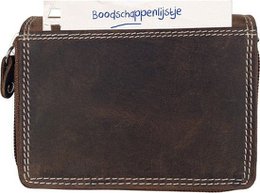 ARRIGO RFID Ritersponnee de Cognac-Colored Buffalo pour les femmes et les messieurs