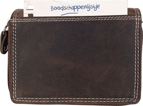 ARRIGO RFID Ritersponnee de Cognac-Colored Buffalo pour les femmes et les messieurs