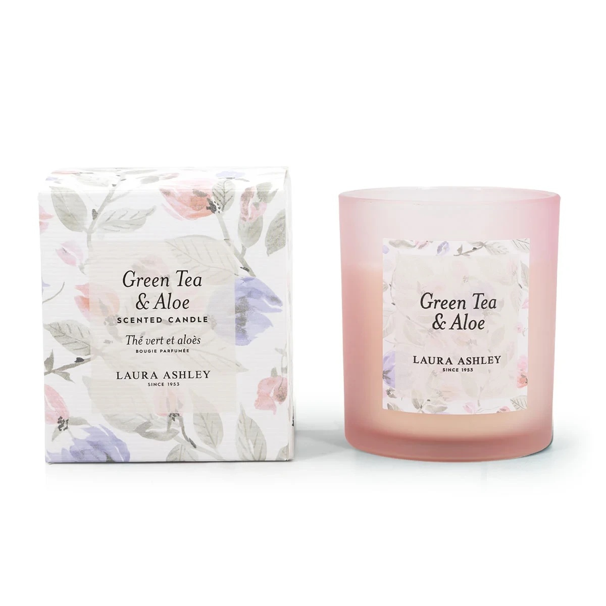Duftlys Laura Ashley Grøn Te & Aloe i gaveæske - 200g