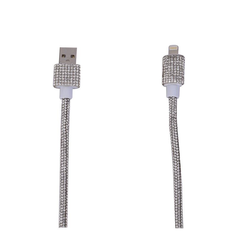 Câble USB à Lightning 1M en Strass Argenté - 10W