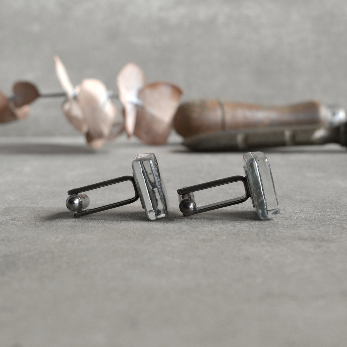 Angel & Devil cuff links, Black and white color, Unique gift for men