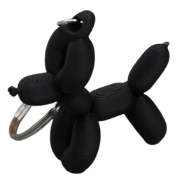 Balloon dog keychain, colorful plush toy design, multiple colors available, cute pet accessory