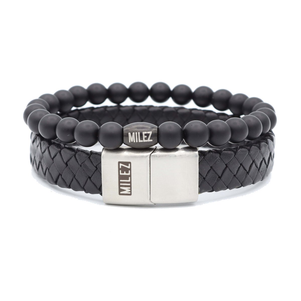 Conjunto de Pulseras para Hombre 'Black Balance'