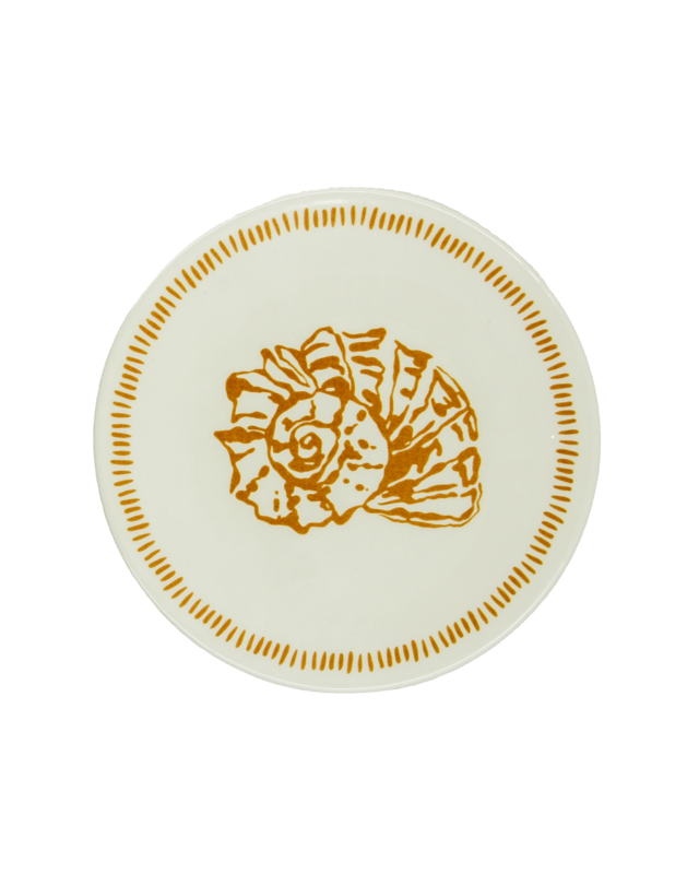 Piastra da dessert giallo umore vacante