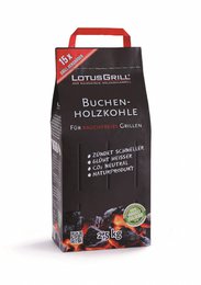 Charcoal briquettes for barbecue, made of beechwood, 2.5 kg bag.