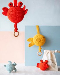 Crochet Music Box Fish Yellow