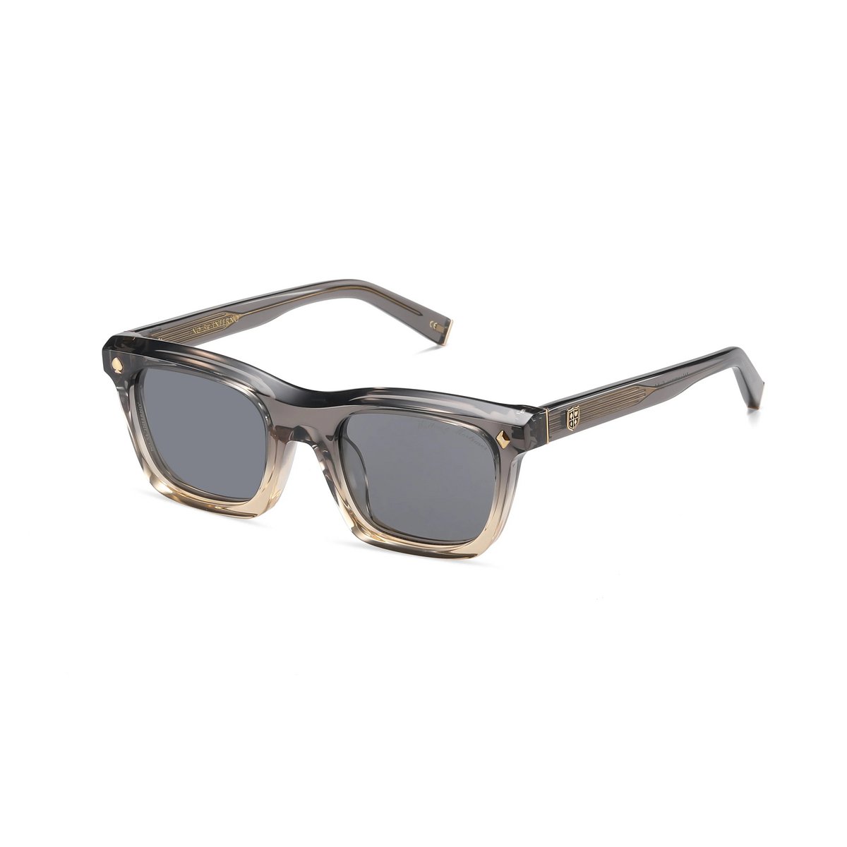 Walton et Mortimer NO. 54 : Lunettes de soleil grises transparentes "Inferno"