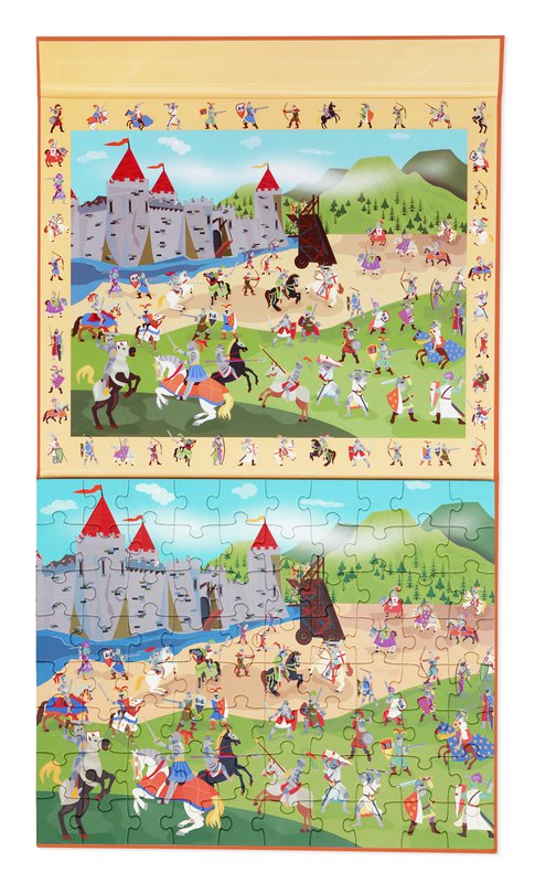 Rompecabezas magnético 2 en 1 - Juego de descubrimiento - Caballeros