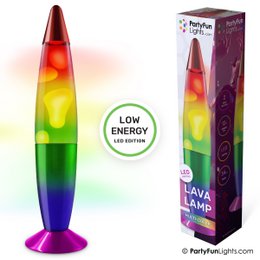 Lava Lamp Rainbow Look LED - 34 cm - Lava lamp mood lighting - Night light for children 6+