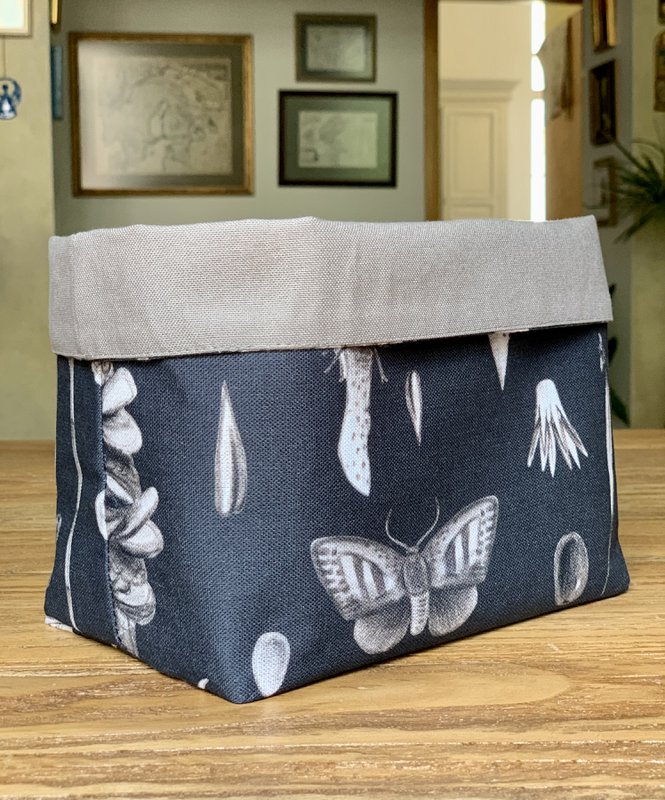Cesta de Tela, Panera h=20cm, 100% Algodón, Estampada | Semillas De Carbono