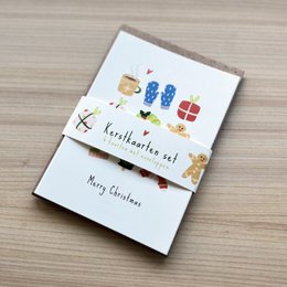 conjunto de tarjetas de navidad