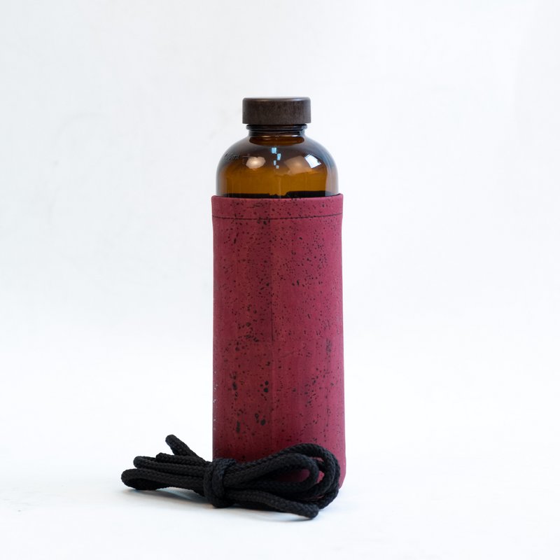 Water bottle - wine red cover - 600ml