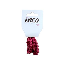 Pack of 2 navy blue hair ties with a chunky, braided design. Suitable for kids' hair accessories.