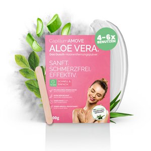 Capillum AMOVE Aloe Vera Enthaarungspulver schmerzfrei (200g / 300g) Enthaarungscreme Intimbereich
