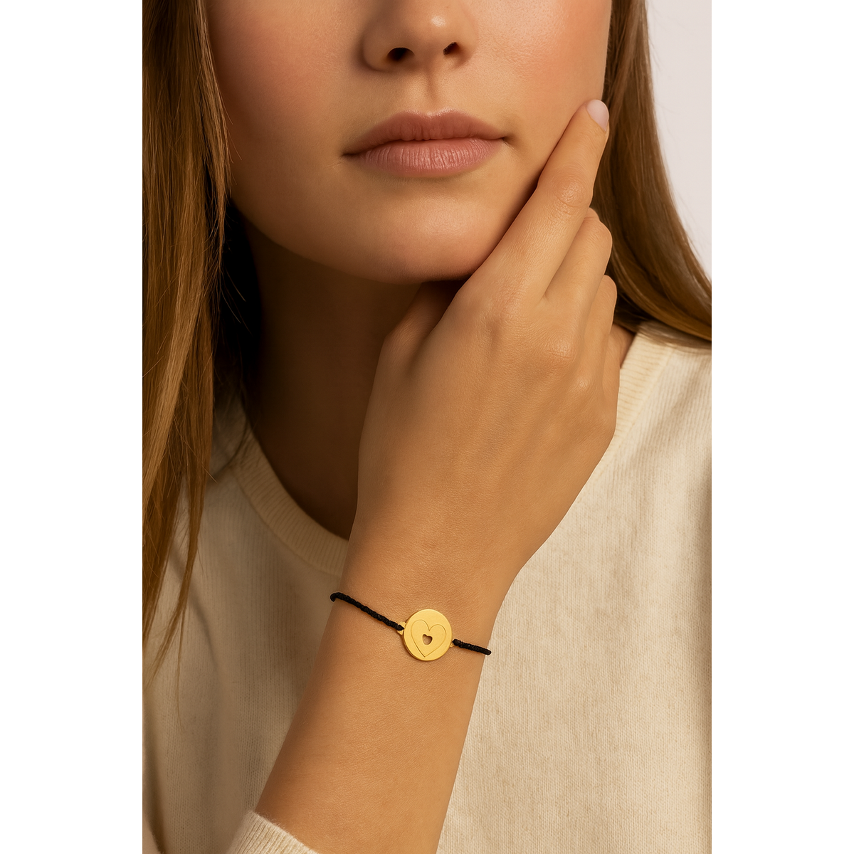 Bracciale Love Heart – Ciondolo a forma di cuore inciso in argento sterling