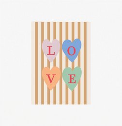 Carte postale / Coeurs d'amour