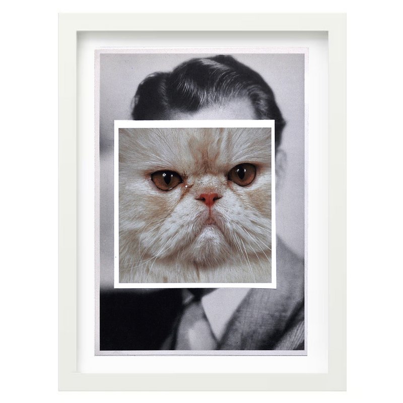 Kunsttryk Collage | Katteansigt 5