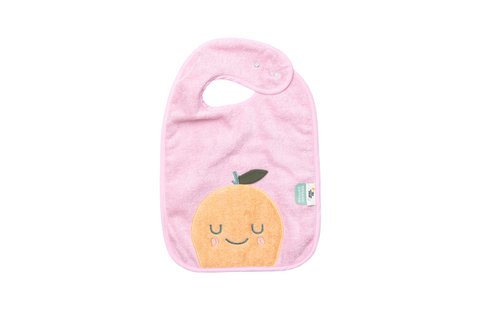 Terry Cotton Baby Bib Mandy Mandarine