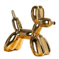 Figure dog balloon dog gold -colored H. 18 cm, ve 3