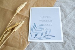 Cartolina "Piccolo miracolo, grande felicità"
