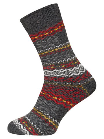 2 Paar 45% Wollsocken Hyggeliges Norweger Design