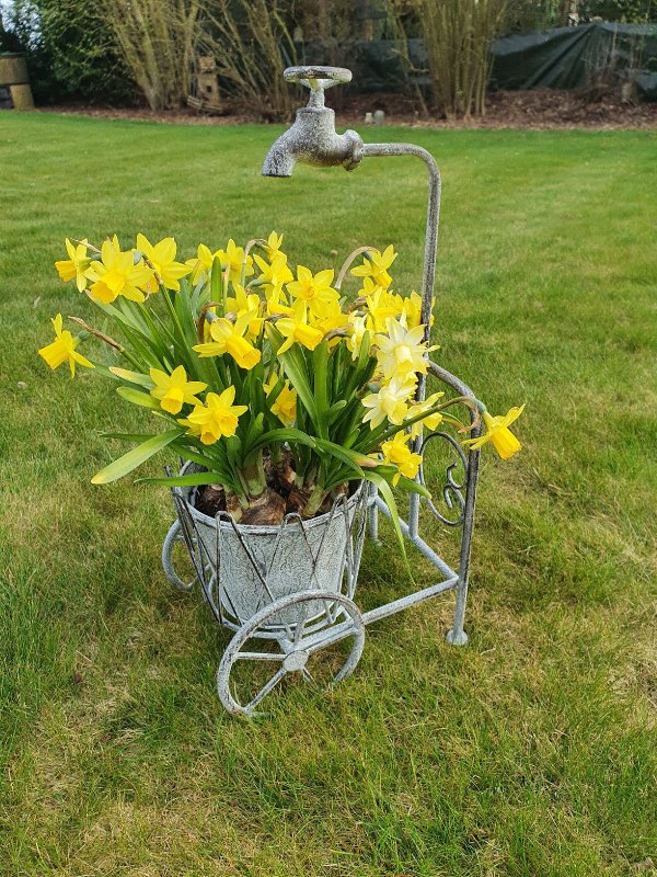 Flower stand with faucet
