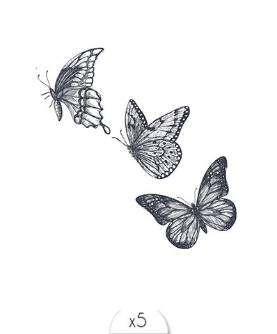 Temporary tattoo: Flight of Butterflies