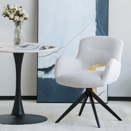 Mesa de comedor redonda de Tiana [Travertino] [80 cm]