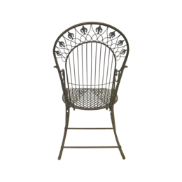 English green iron rocking chair 78.5x56x112 H cm