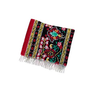 Natuurlijke accessoires tapijt gevouwen roodgele 3 cm