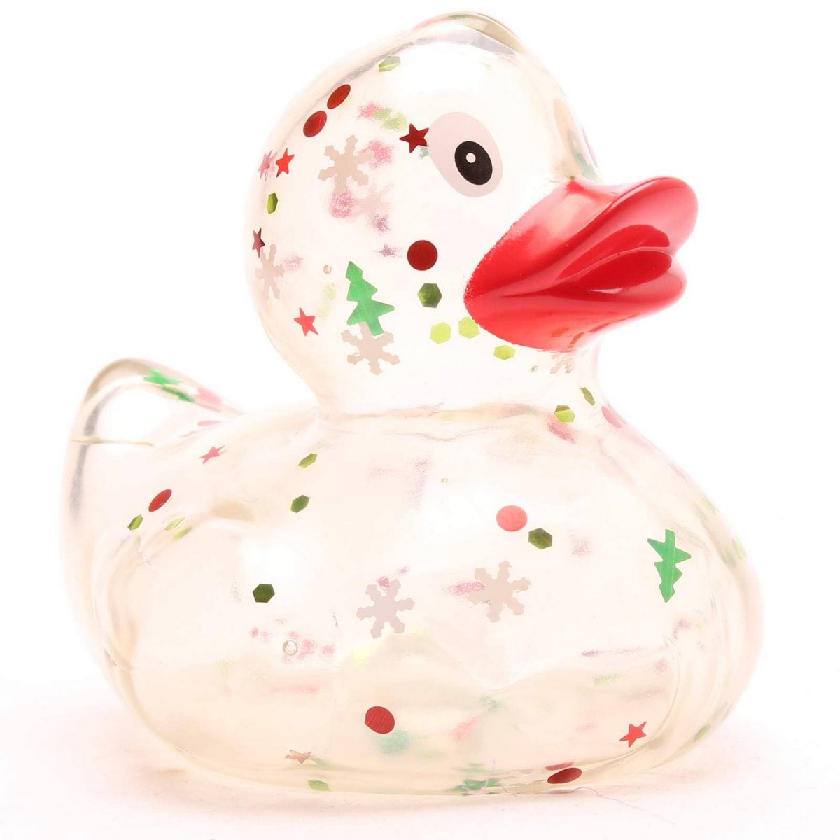 Rubber duck Xmas glitter - red beak - rubber duck