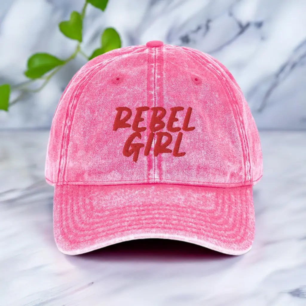 Gorra vintage REBEL GIRL Gorra vintage de sarga de algodón
