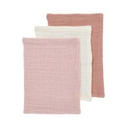 Hydrophile Tücher vorgewaschen Soft Rose/Rose/Natur 20x17cm – 3er-Pack