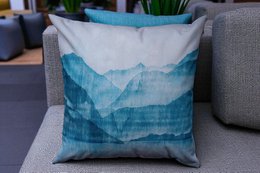 Funda de cojín exterior 45x45 azul cielo - estilo artístico impermeable