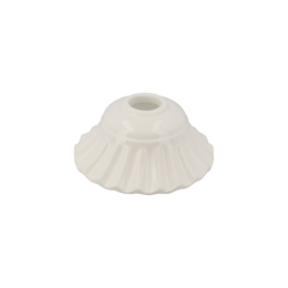 Weißer gerippter PC-Lampenschirm, D 13,5 cm