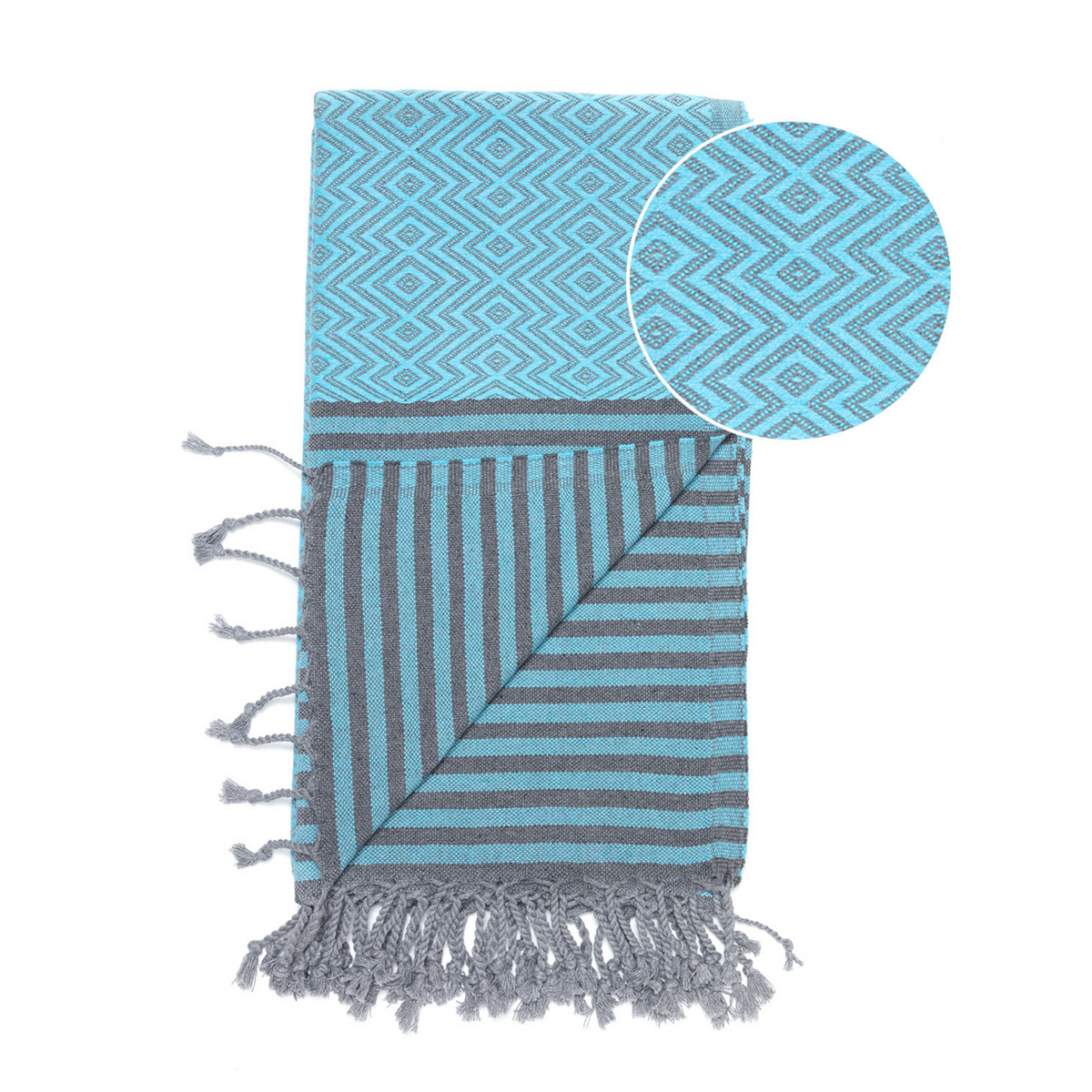 Telo mare SAHARA in cotone Hammam – Leggero – Menta - 180x100 cm