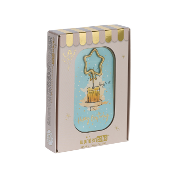 Happy Birthday blau Wondercake deluxe rosa Stern gold