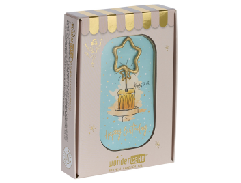 Happy Birthday blau Wondercake deluxe rosa Stern gold