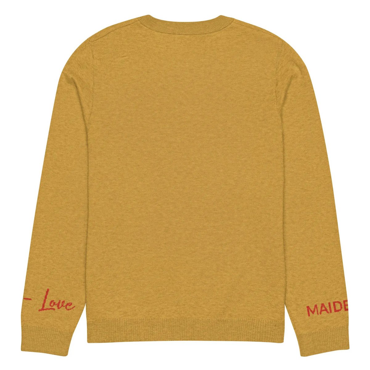 Hjerte - Strikket sweater med rund hals MUSARD