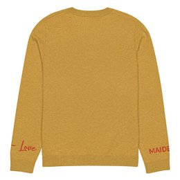 Hjerte - Strikket sweater med rund hals MUSARD