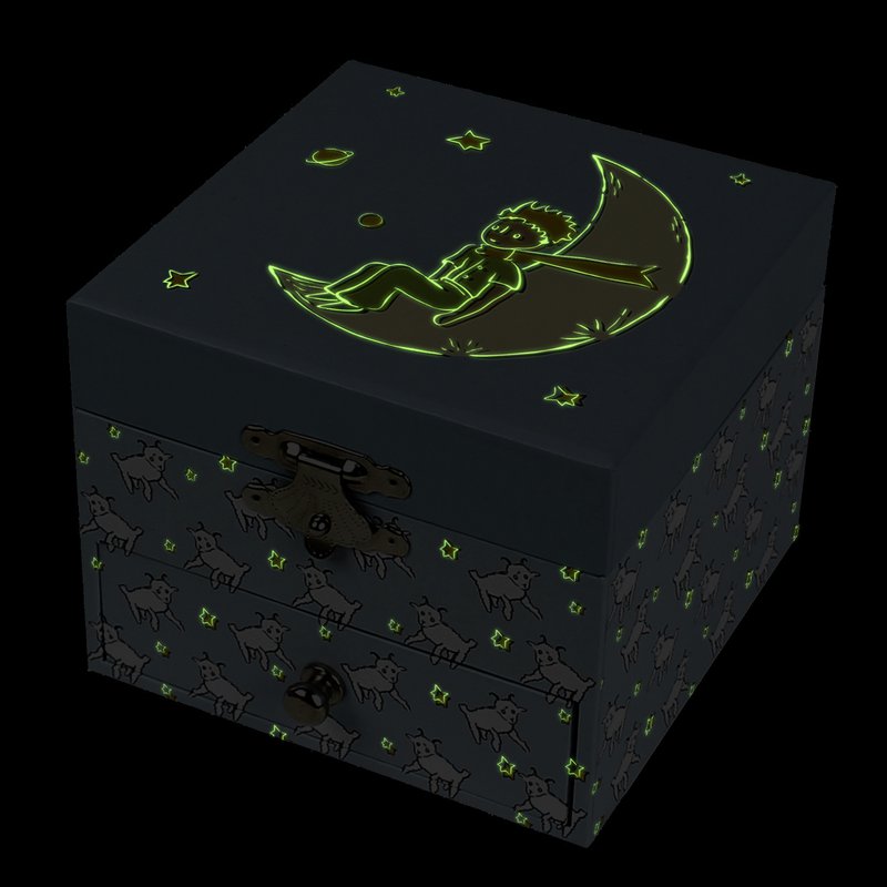 Coffret Musique Cube Phosphorescent Le Petit Prince et mouton