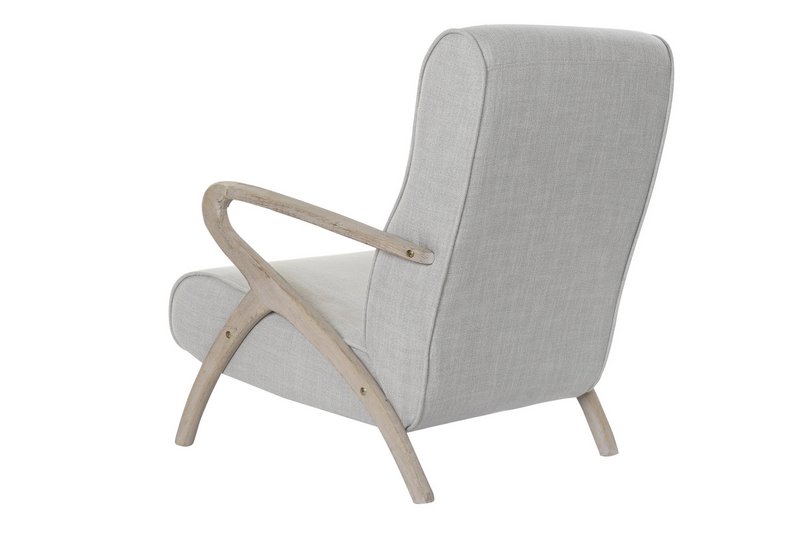 POLTRONA IN ABETE POLIESTERE 67X80X85 GRIGIO CHIARO MB188990