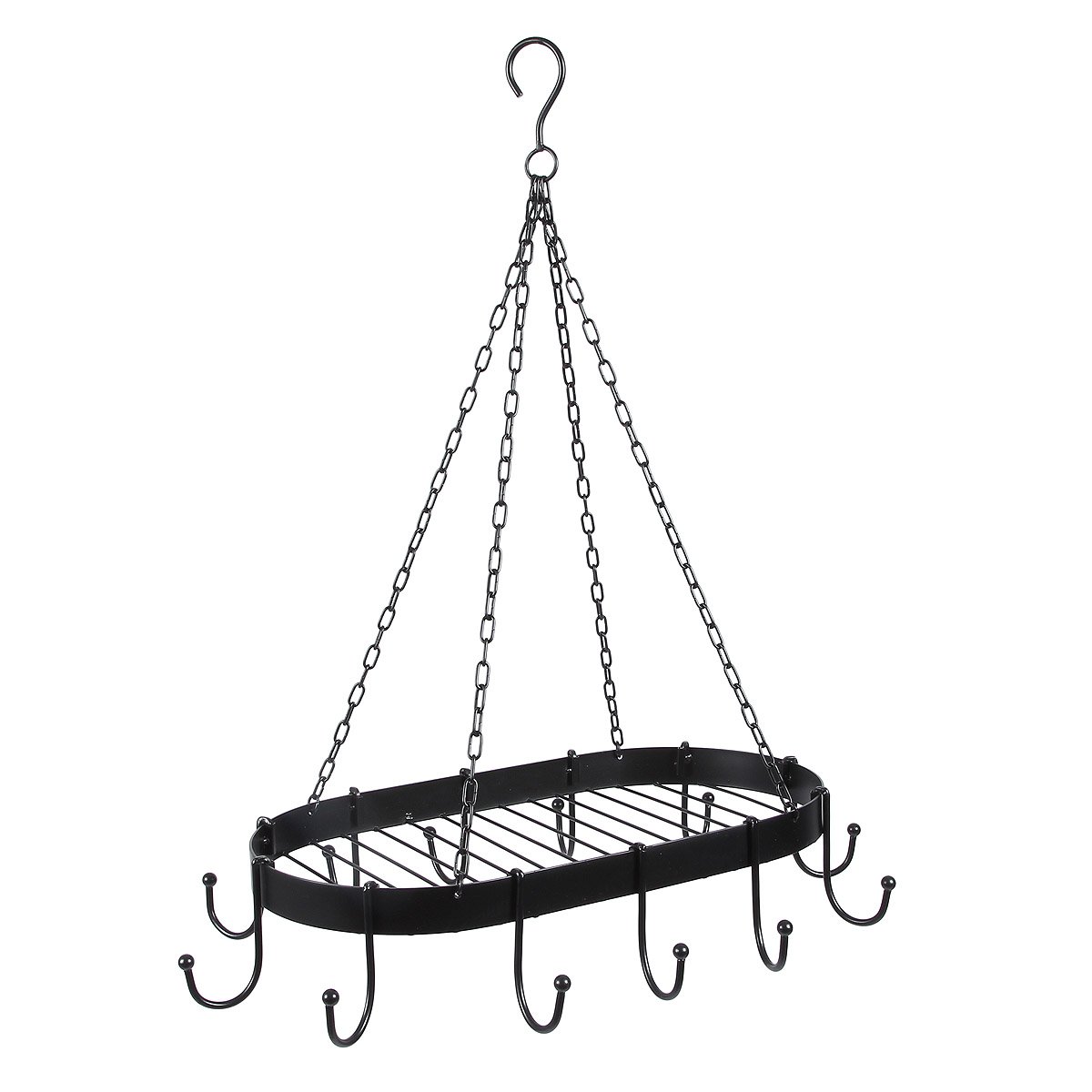 Pothanger gemaakt van ijzer - zwart 57cm