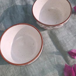 Serveringsskål | Håndlavet stentøj Bougainvillea | Blå